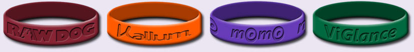 Debossed Silicone Wristbands